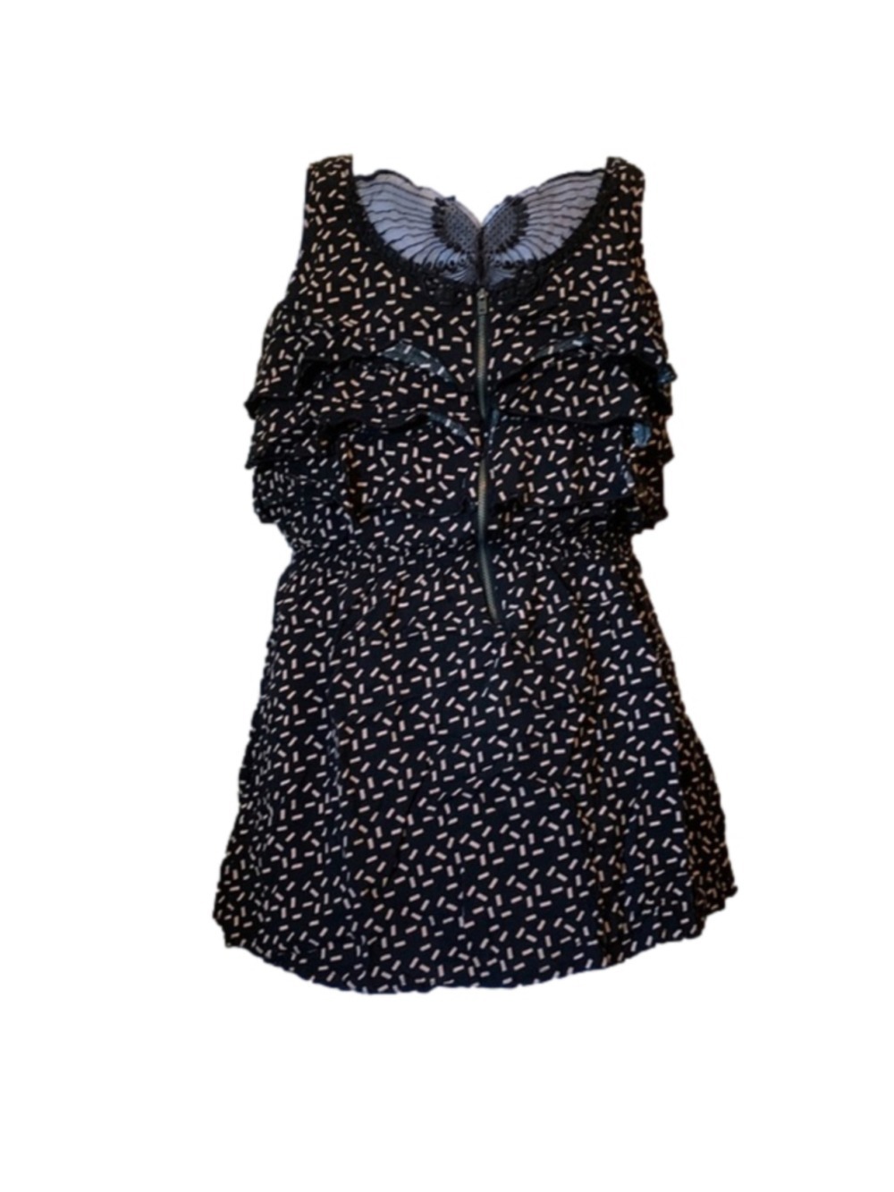 Material Girl lace butterfly Summer Dress black pink small